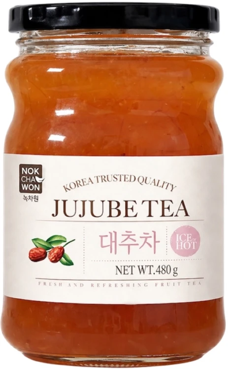 ZESTAW 3 KOREAŃSKIE HERBATY - Herbata Cytrynowa Yuzu + Imbirowa + Owoce Jujube 1440g NOKCHAWON