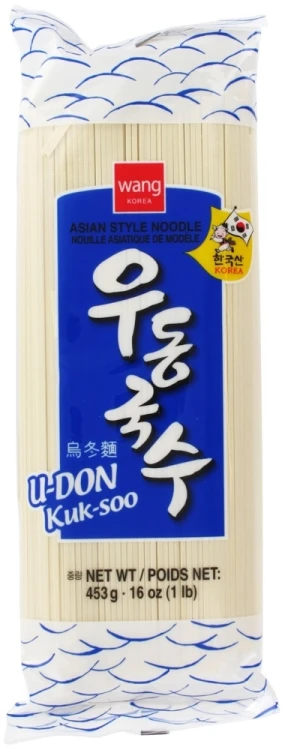 Koreański Makaron Pszenny Udon Noodles Do Potrawy U-DON Kuk-Soo 453g WANG