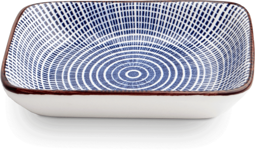 Ceramiczna Miseczka Do Sushi Niebiesko Biała TOKUSA 10,5cm x 7,5cm EMRO AZIATICA