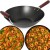 Patelnia Wok Ze Stali Węglowej z Płaskim Dnem 35cm z Uchwytem Na Każdą Kuchenkę EMRO AZIATICA