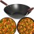 Patelnia Wok Ze Stali Węglowej z Płaskim Dnem 35cm z Uchwytem Na Każdą Kuchenkę EMRO AZIATICA