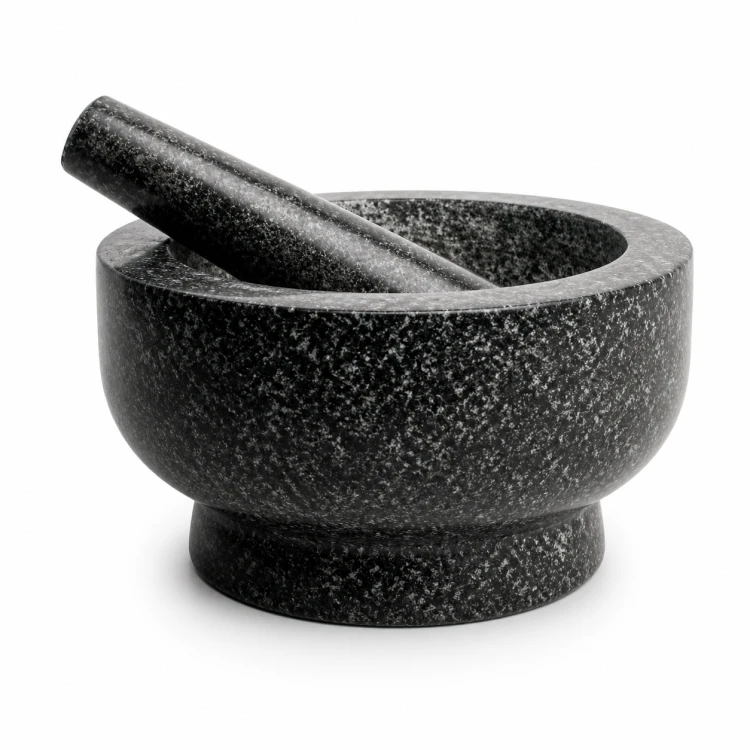 Moździerz Kuchenny Granitowy Kamienny z Tłuczkiem Średnica 18cm EMRO AZIATICA