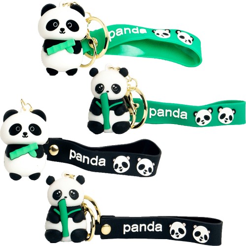 Breloczek Do Kluczy Czarno Biała PANDA z Bambusem Różne Rodzaje EMRO AZIATICA