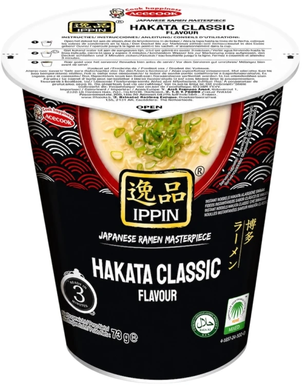 Wietnamska Zupka Błyskawiczna Instant Hakata Classic Flavour Ramen Kubek Cup 73g ACECOOK