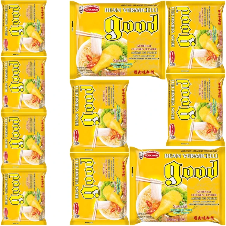 Wietnamska Zupka Błyskawiczna Instant o Smaku Kurczaka z Makaronem Sojowym 57g ACECOOK