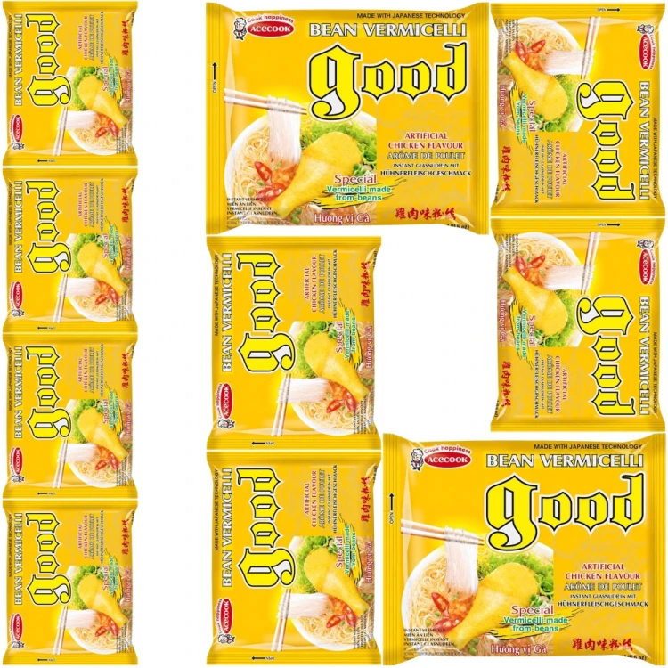 Wietnamska Zupka Błyskawiczna Instant o Smaku Kurczaka z Makaronem Sojowym 57g ACECOOK