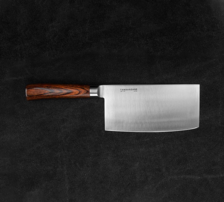 Tamahagane SAN Brown Nóż Chiński Do Siekania 18cm