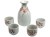 Jasny Ceramiczny Zestaw Komplet Do Podawania Sake SAKURA 5 Elementów GOLDEN TURTLE