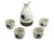 Jasny Kremowy Ceramiczny Zestaw Komplet Do Podawania Sake 5 Elementów GOLDEN TURTLE