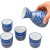 Niebieski Ceramiczny Zestaw Komplet Do Podawania Sake 5 Elementów GOLDEN TURTLE