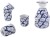 Ceramiczny Zestaw Komplet Do Podawania Sake Niebieskie Fale 5 Elementów GOLDEN TURTLE