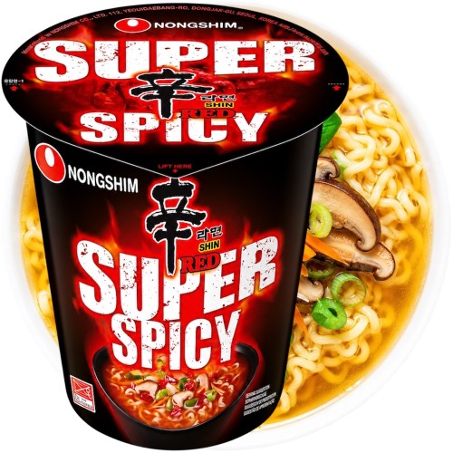 Koreańska Zupka Błyskawiczna Instant Ostra Shin Ramyun Red Hot Ramen Kubek Cup 68g NONGSHIM