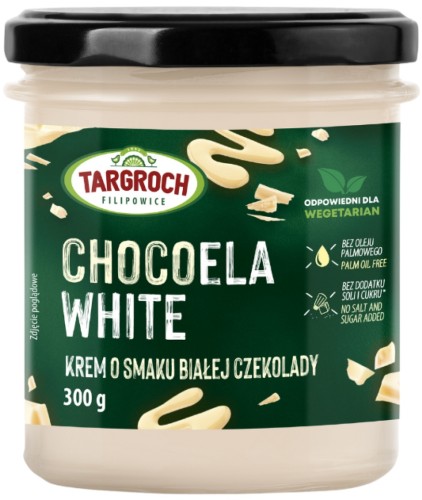 Pasta Krem CHOCOELA WHITE Smarowidło Masło z Białej Czekolady 300g TARGROCH