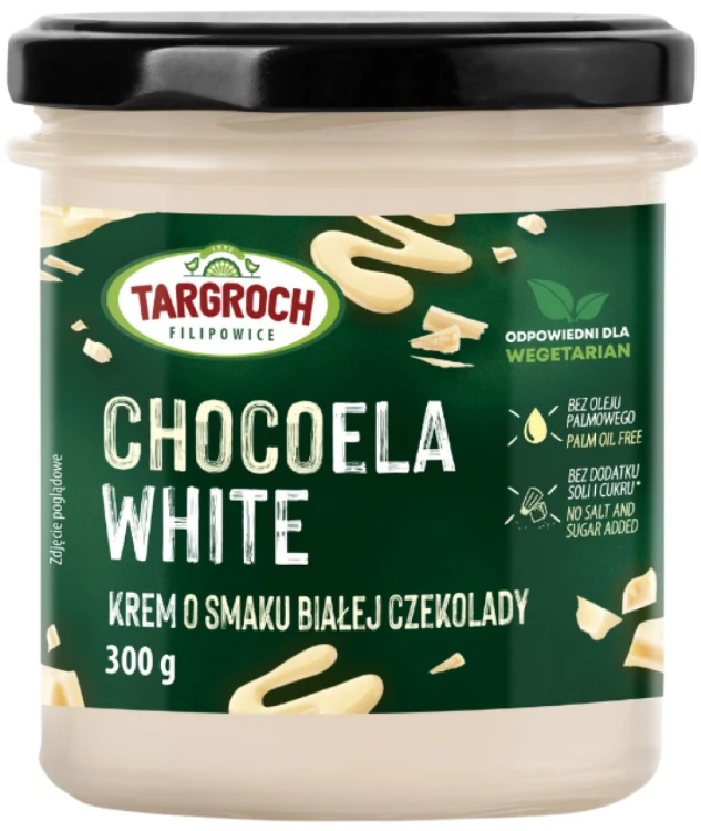 Pasta Krem CHOCOELA WHITE Smarowidło Masło z Białej Czekolady 300g TARGROCH