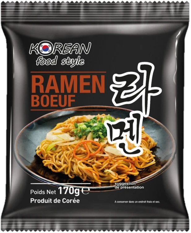 Koreański Gotowany Ramen Instant z Wołowiną Beef Noodles 170g KOREAN FOOD STYLE