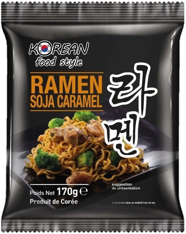 Koreański Gotowany Ramen Instant Sojowy z Karmelem 170g KOREAN FOOD STYLE