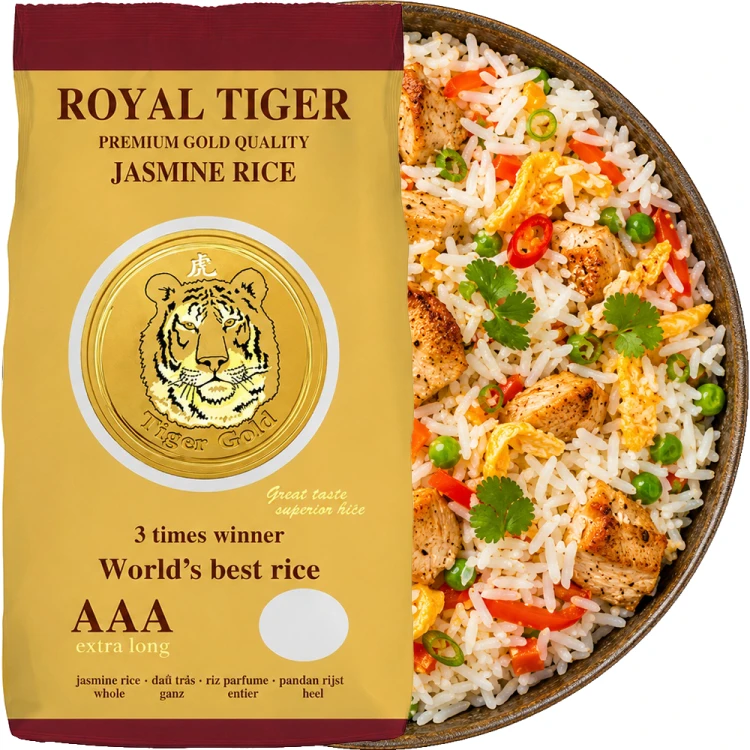 Ryż Jaśminowy Długoziarnisty PREMIUM GOLD Klasa Jakości AAA 1kg 1000g ROYAL TIGER