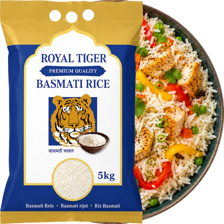 Ryż Basmati Czysty i Zdrowy Naturalny Długie Ziarno Jakość Premium 5kg 5000g ROYAL TIGER