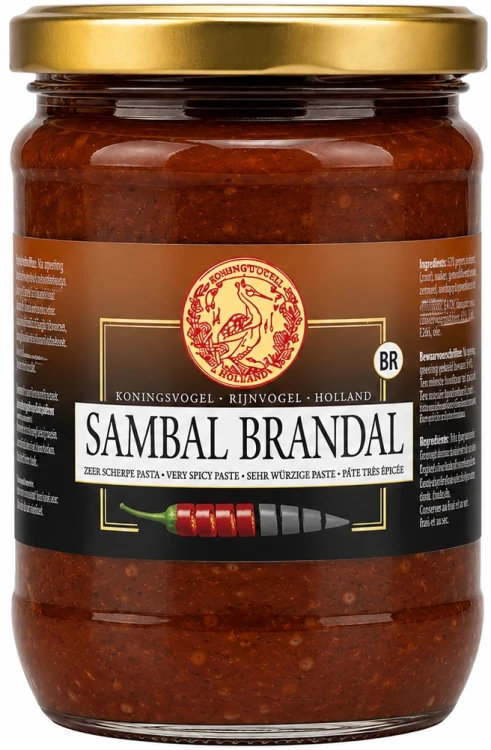 Sos Chili Gęsta Pasta Przecier z Papryczek Sambal Brandal Hot w Słoiku 750g KONINGSVOGEL
