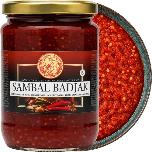 Sos Chili Gęsta Pasta Przecier z Papryczek Sambal Badjak Hot w Słoiku 750g KONINGSVOGEL