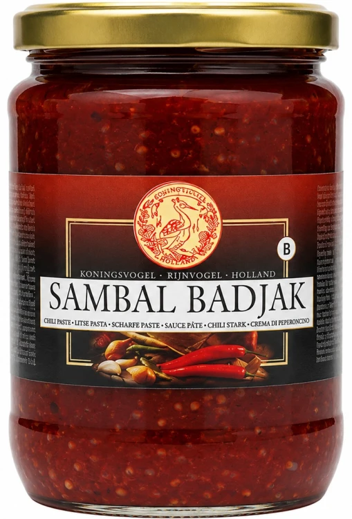 Sos Chili Gęsta Pasta Przecier z Papryczek Sambal Badjak Hot w Słoiku 750g KONINGSVOGEL