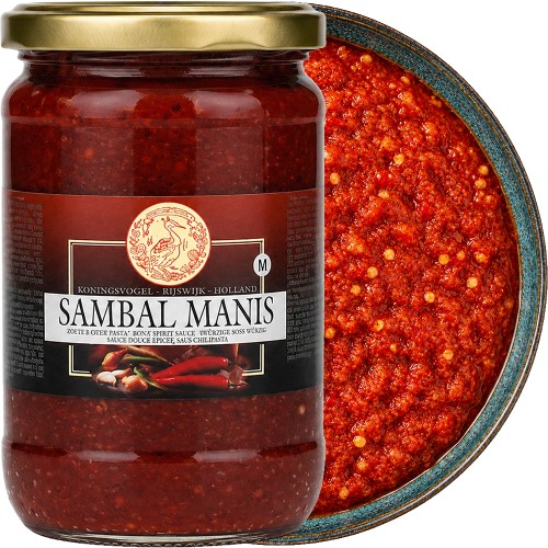 Sos Chili Gęsta Pasta Przecier z Papryczek Sambal Manis Hot w Słoiku 750g KONINGSVOGEL