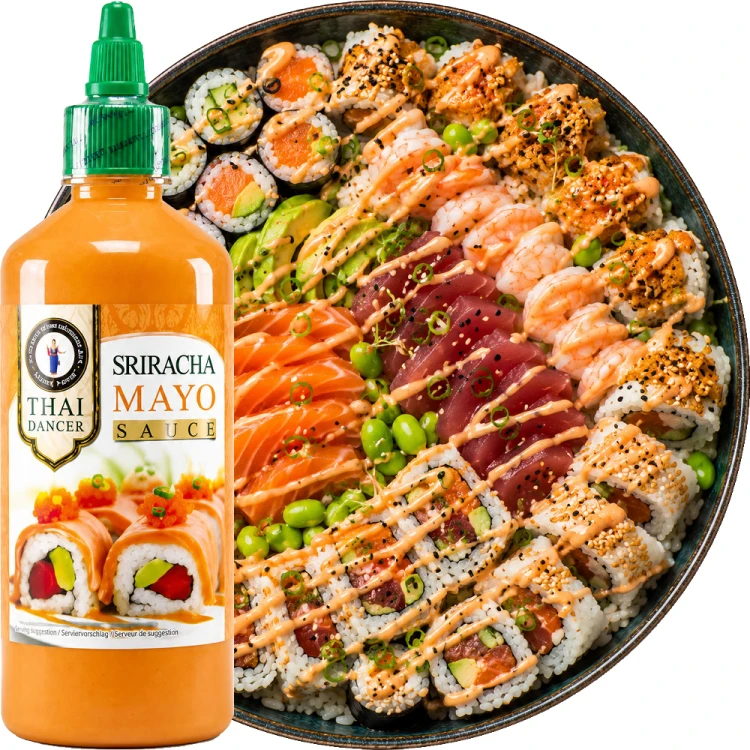 Sos Chili Sriracha MAYO Ostry Majonez Do Sushi Majonezowy DIP Do Potraw 450ml THAI DANCER