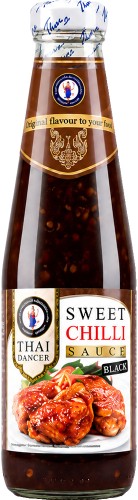 Słodki Sos Chilli BLACK z Sosem Sojowym i Grzybami Do Mięsa i Warzyw 300ml THAI DANCER