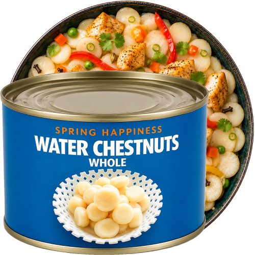 Jadalne Chrupiące Kasztany Wodne w Całości Całe Owoce 227g SPRING HAPPINESS