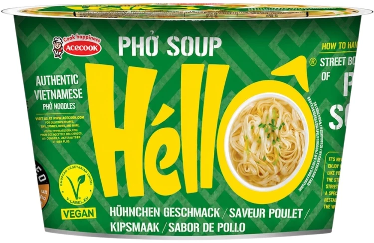 Wietnamska Zupka Błyskawiczna Instant Pho Ga Soup z Kurczakiem Makaron Ryżowy Kubek Cup 70g ACECOOK