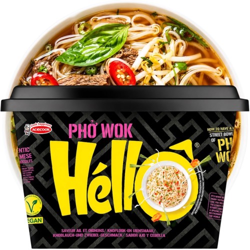 Wietnamski Makaron Błyskawiczny Instant Pho Wok z Cebulą i Czosnkiem Kubek Cup 76g ACECOOK