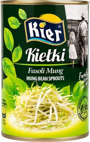 Chińskie Kiełki Fasoli Mung Mung Bean Sprouts w Zalewie w Puszce 400g KIER