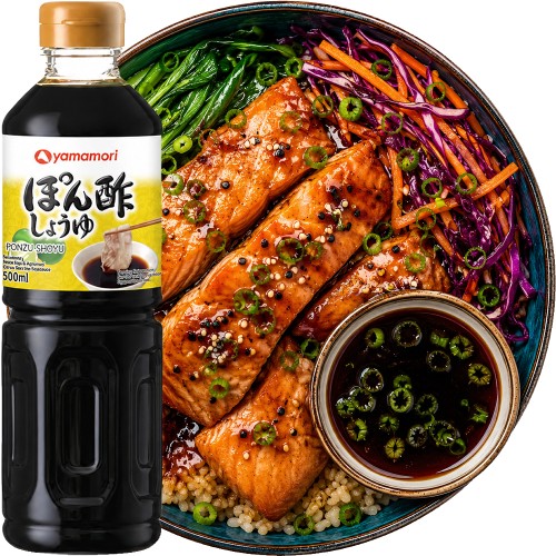 Sos Sojowy Shoyu PONZU Cytrusowy z Limonką YUZU 500ml YAMAMORI