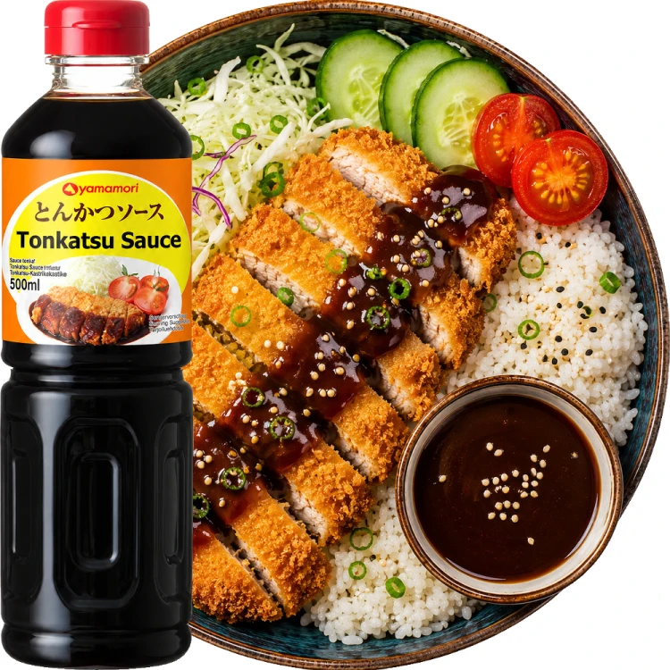 Japoński Wyrazisty Sos Sojowy Słodko Wytrawny TONKATSU 500ml YAMAMORI