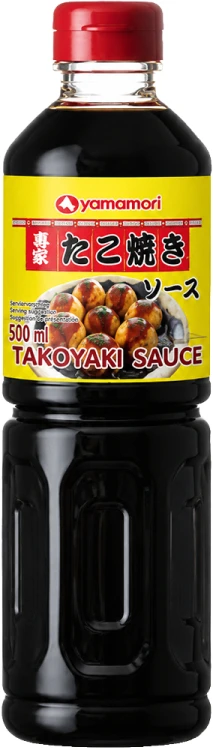 Słodko Słony Lekko Pikantny Sos TAKOYAKI Bogaty Aromat Umami 500ml YAMAMORI