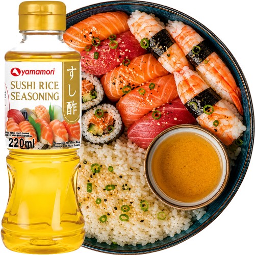 Przyprawa Octowa Gotowa Zaprawa Sos Do Przygotowania Ryżu Sushi 220ml YAMAMORI
