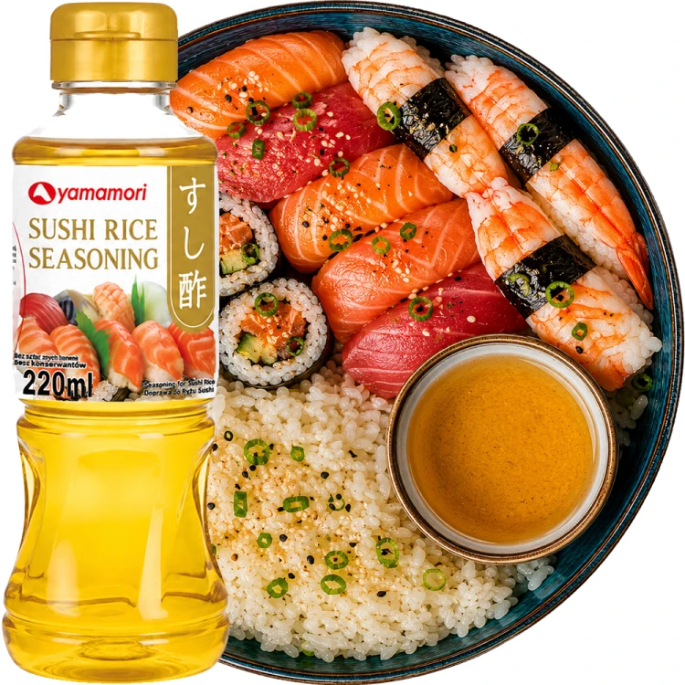 Przyprawa Octowa Gotowa Zaprawa Sos Do Przygotowania Ryżu Sushi 220ml YAMAMORI