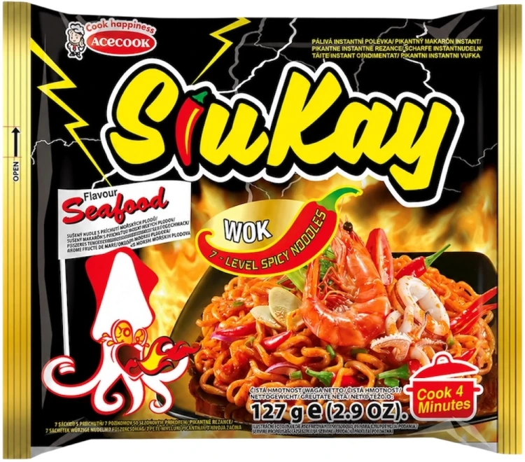 Wietnamska Zupka Błyskawiczna Instant o Smaku Ostrych Owoców Morza 127g ACECOOK