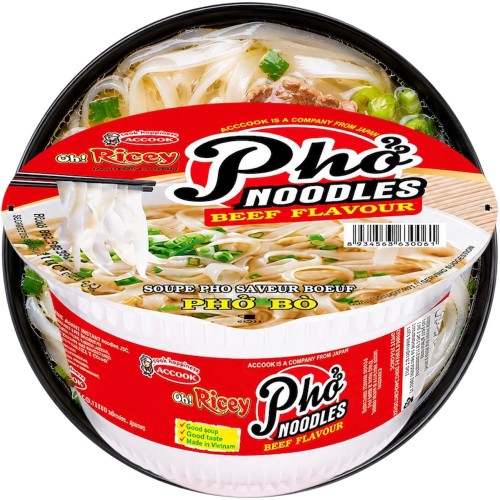 Wietnamska Zupka Błyskawiczna Makaron Ryżowy Instant Wołowina Pho Bo Noodles Beef Kubek Cup 71g ACECOOK