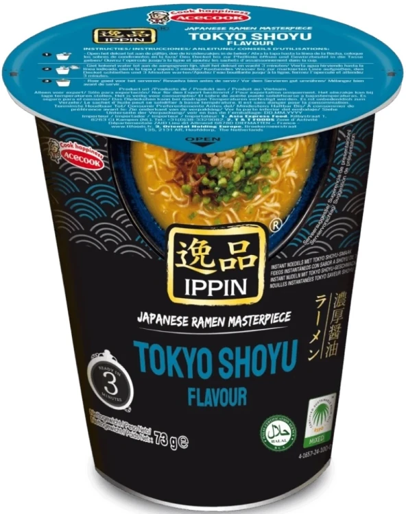 Wietnamska Zupka Błyskawiczna Instant Hakata Tokyo Shoyu Flavour Ramen Kubek Cup 73g ACECOOK