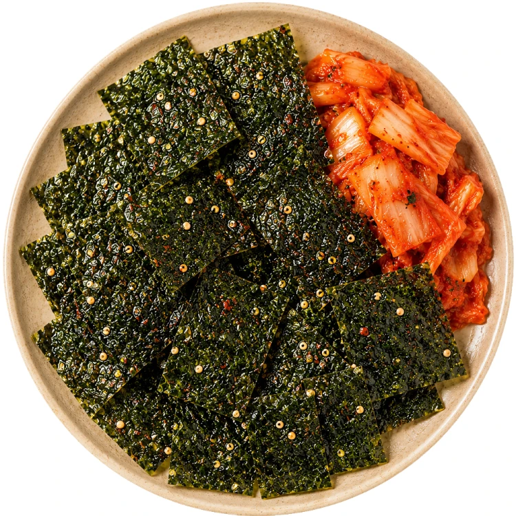 Koreańskie Nori Snacks Przekąska Chrupiące Wodorosty Prażone KimChi 2,7g DONGWON