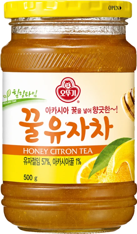 Koreańska Herbata Yuzu Cytrynowa z Miodem Gęsta Na Ciepło i Zimno 500g OTTOGI
