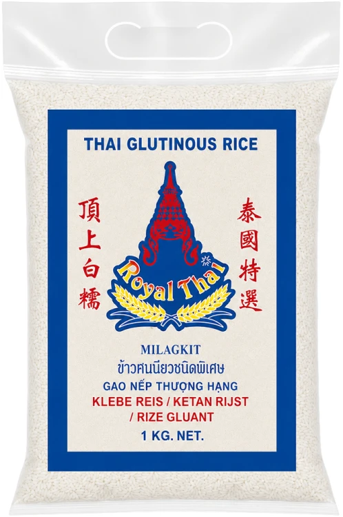 Biały Ryż Kleisty Słodki Do Deserów Azjatyckich Glutinous Rice 1kg 1000g ROYAL THAI RICE