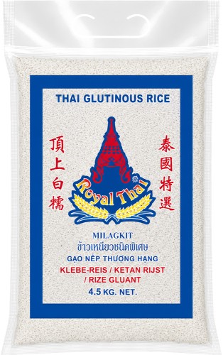 Biały Ryż Kleisty Słodki Do Deserów Azjatyckich Glutinous Rice 4,5kg 4500g ROYAL THAI RICE