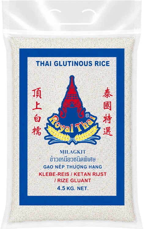 Biały Ryż Kleisty Słodki Do Deserów Azjatyckich Glutinous Rice 4,5kg 4500g ROYAL THAI RICE