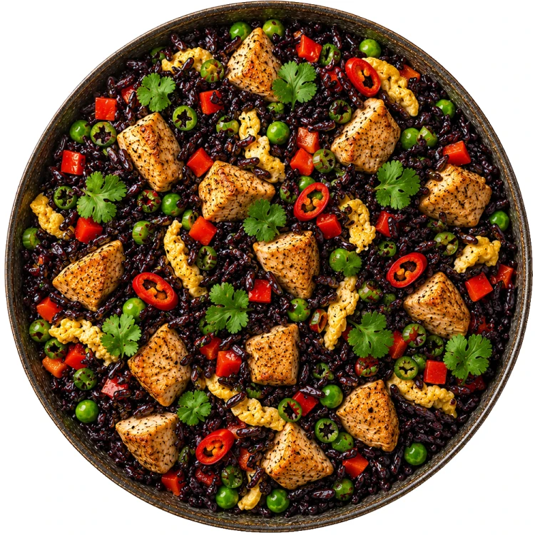Czarny Ryż Kleisty Do Azjatyckich Potraw Black Glutinous Rice 1kg 1000g ROYAL THAI RICE