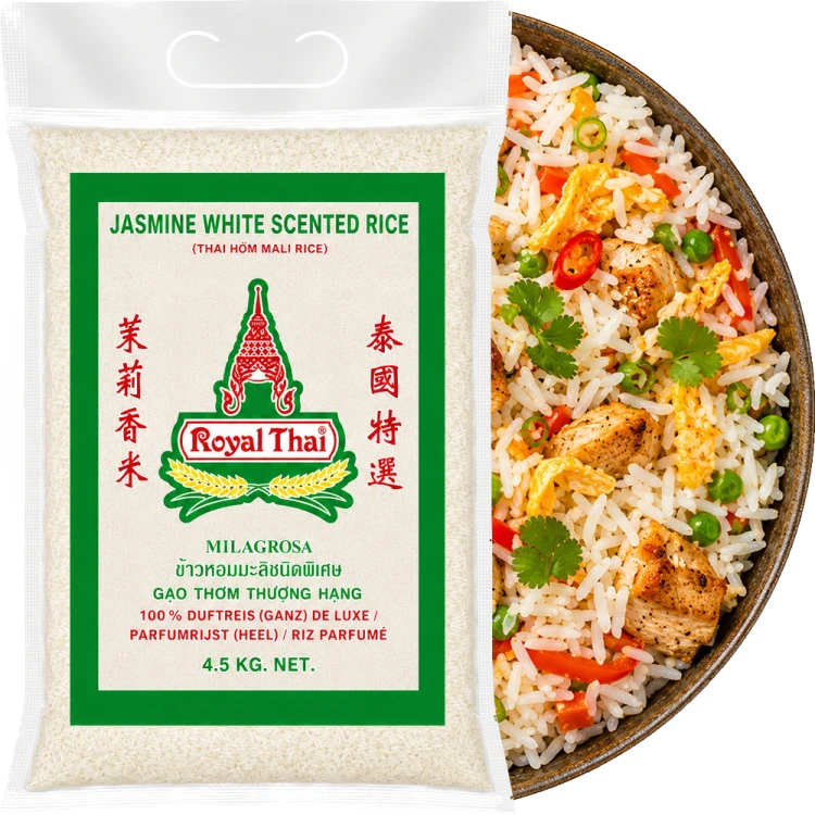 Tajski Ryż Jaśminowy Sypki Długie Ziarno Aromat Jaśminu 4,5kg 4500g ROYAL THAI RICE