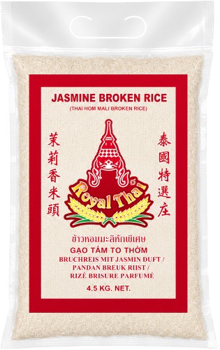 Tajski Ryż Jaśminowy Broken Łamany Sypki Długie Ziarno Aromat Jaśminu 4,5kg 4500g ROYAL THAI RICE