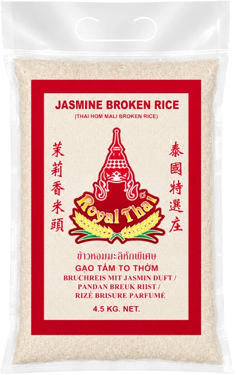 Tajski Ryż Jaśminowy Broken Łamany Sypki Długie Ziarno Aromat Jaśminu 4,5kg 4500g ROYAL THAI RICE