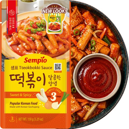 Koreański Sos Baza Do Tteokbokki Topokki Sweet Spicy Słodko Ostry Saszetka 150g SEMPIO